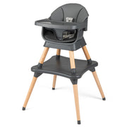 9-in-1 Convertible High Chair with Solid Wood Legs for Babies and Toddlers