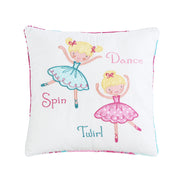 Ballerina Girl Pink Floral Dot Print Patchwork Cotton Reversible Quilt Bedding Set