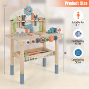Kids Play Tool Workbench with Realistic Accessories