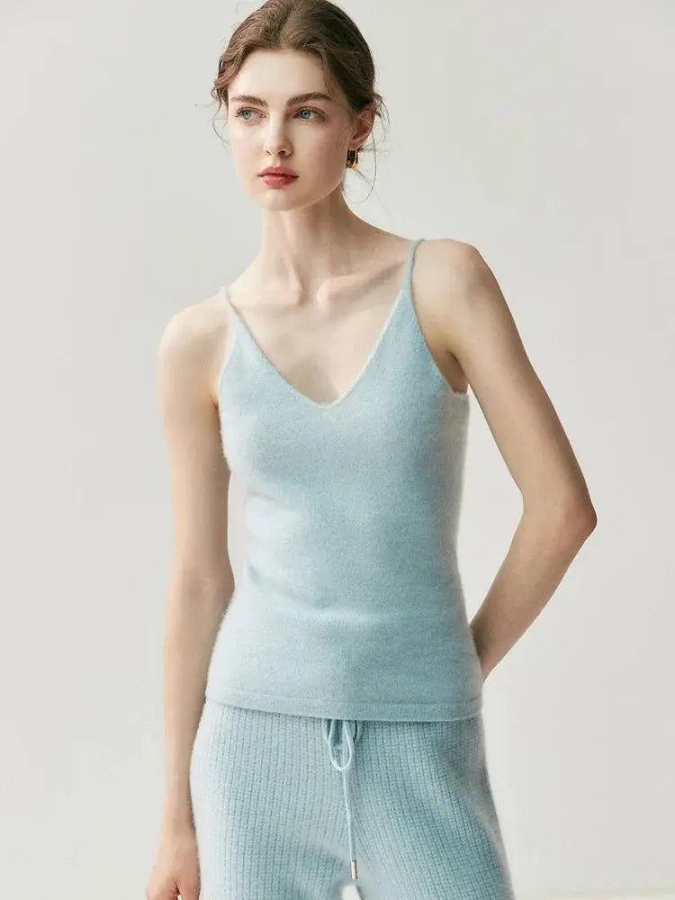Women's 100% Cashmere V-Neck Vest