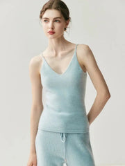 Women's 100% Cashmere V-Neck Vest