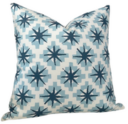Starburst Pillow Cover in North Blue/Blue, Peter Dunham Textiles