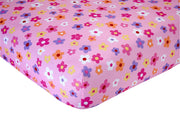 Everything Kids Fairytale Pink, Green and Teal, Castle, Frog, Flowers 4 Piece Toddler Bed Set - Comforter, Fitted Bottom Sheet, Flat Top Sheet, Reversible Pillowcase
